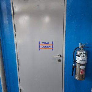 ประตูเหล็กทนไฟบานเดี่ยว โครงการโรงควบคุมน้ำ
