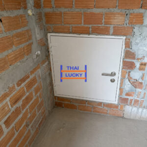 ประตูเหล็กนิรภัยห้องเก็บของ steel security door for storage room